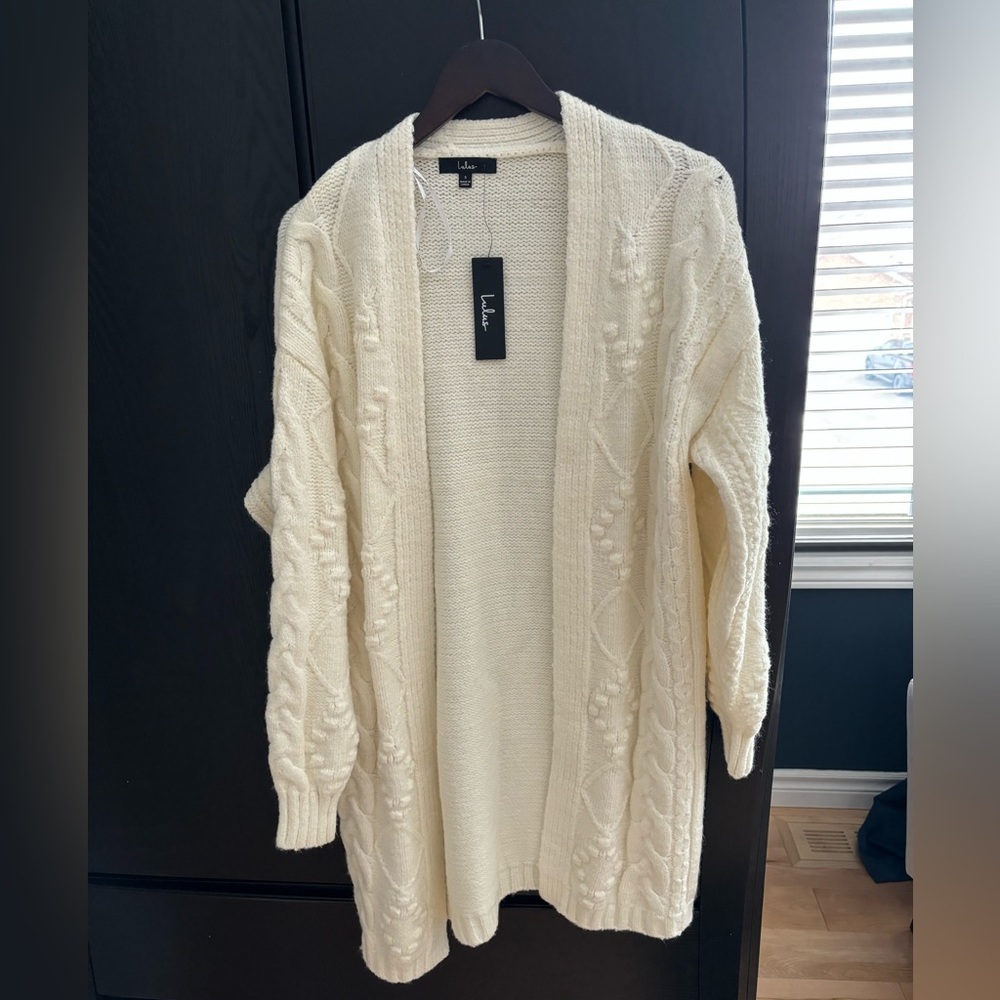 Lulu’s Long Cable Cardigan Sz S